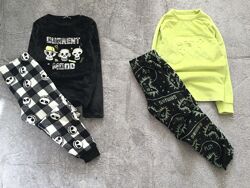 10-11 років Primark флісова піжами з Черепами та Плейстейшн. тепла, мякень