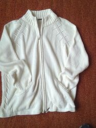Отличная кофта кардиган с карманами, застежка на молнию, XL/50-52