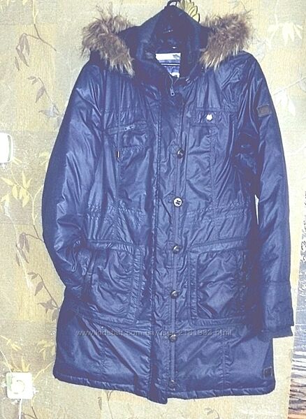 Отличное с капюшоном пальто пуховик/утеплитель перо и пух, XL/48-50