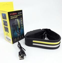 ІНДУКЦІЙНИЙ НАЛОБНИЙ ЛІХТАР Налобный фонарь с датчиком движения