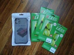 Чохол tpu протиударний прозорий до iphone 11 pro max  4 захисних скла 