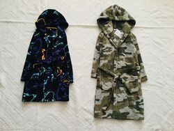 8-9 рок. Marks&Spencer Халат Плейстейшн і Мілітарі флісовий, махровий, пухн