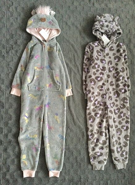 7-8 рок, Marks&Spencer флісовий кігурумі, піжама Одноріг та Анімалістичний