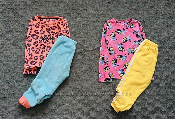 5-6 рок, Disney флісова піжама з Песиком і Анімалістичним принтом. тепла, м