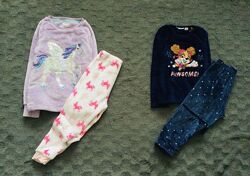 6-7 рок, Marks&Spencer флісова піжама з Однорогом та Щенячий Патруль. тепла