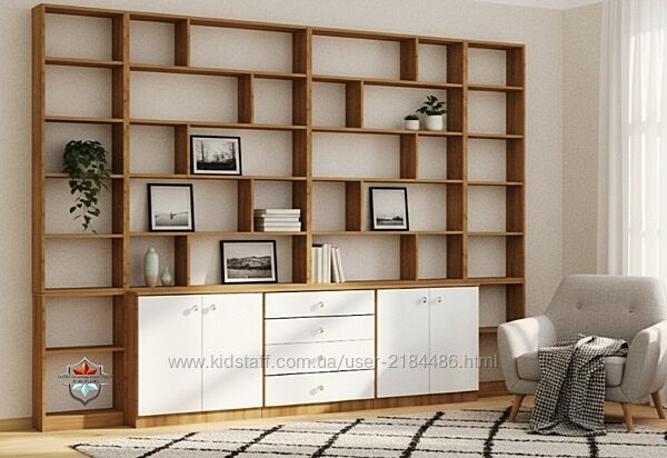 Книжковий стелаж на замовлення - в будь-якому розмірі та кольорі