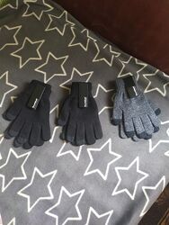 Рукавички, перчатки чоловічі зимові відмінної якості набір з 3 штук р-р S/M