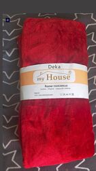 Плед вишневого кольору 150х200 відмінної якості