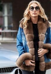 Парка трансформер хутро песець утеплювач лама