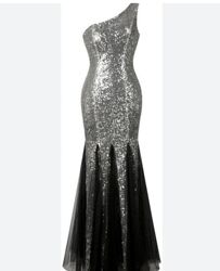 Вечірня сукня максі в паєтки, форма русалка