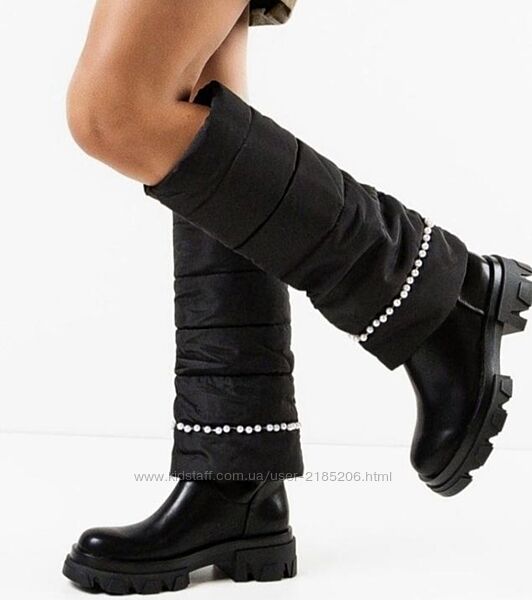 Високі сапоги труби на платформі єврозима 25,5