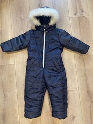 Дуже теплий зимовий комбінезон для хлопчика 92 см