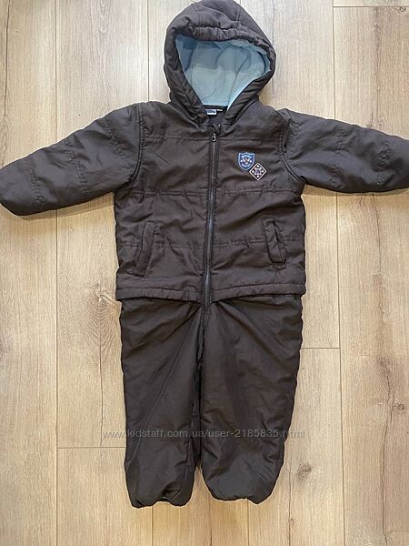 Теплий комбінезон 8692, коричневий, мякий фліс, зима/осінь