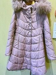 Зимове пальто для дівчинки р.134