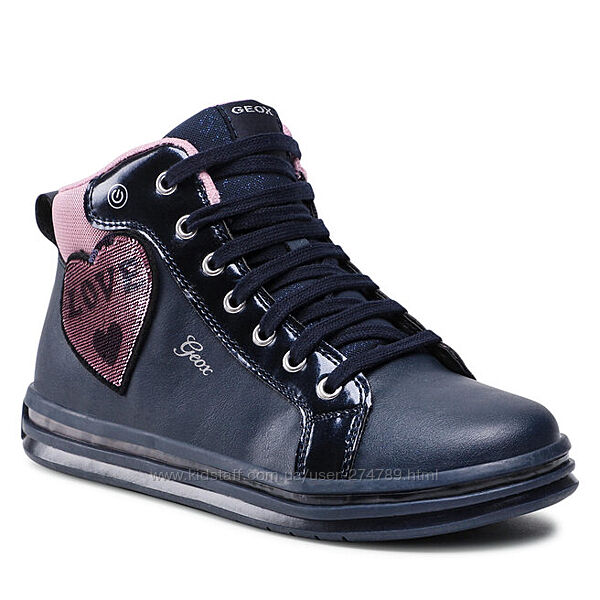 Geox Pawnee - демісезонні ботинки для дівчинки, миготять - 33 розмір