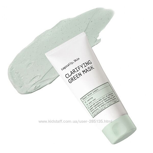 Повний аналог маски Attace Маска Logically, Skin Clarifying Green Mask