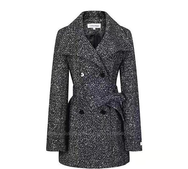 Укорочённое шерсяное пальто Calvin Klein размер S и M