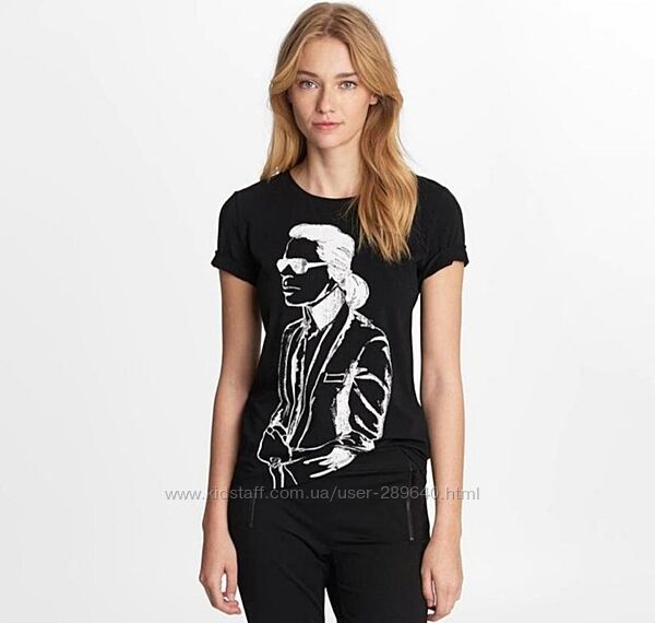Стильная футболка Karl Lagerfeld в размере XS, S, M, L