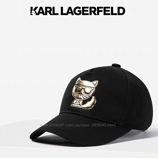 Стильная черная кепка бейсболка от бренда Karl Lagerfeld 