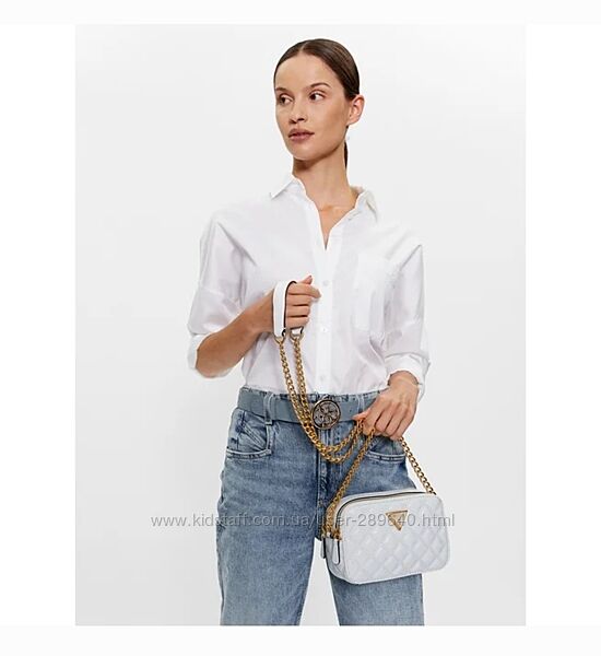 Кроссбоді сумка біла Guess